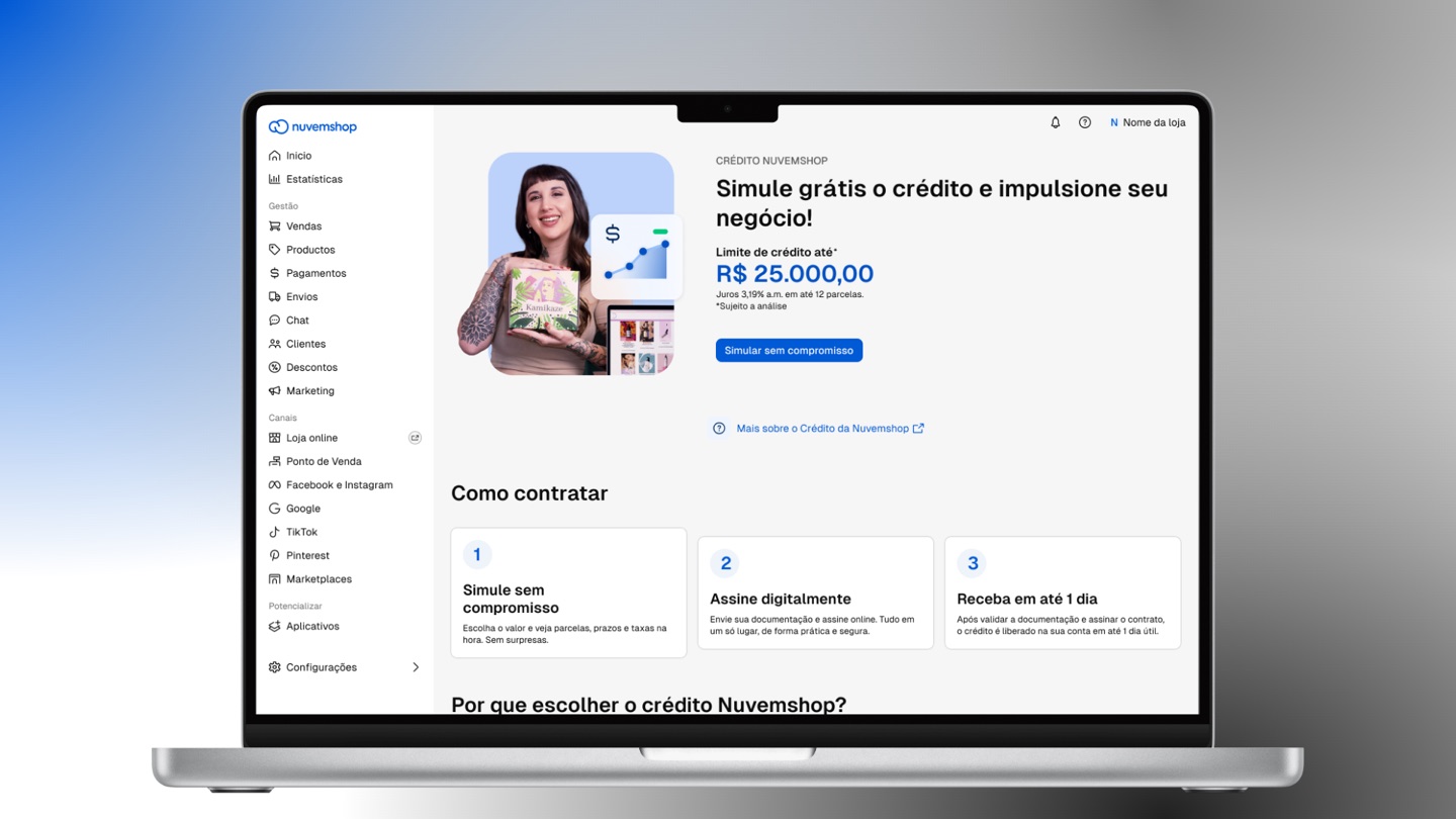 Lending Nuvemshop, landing page